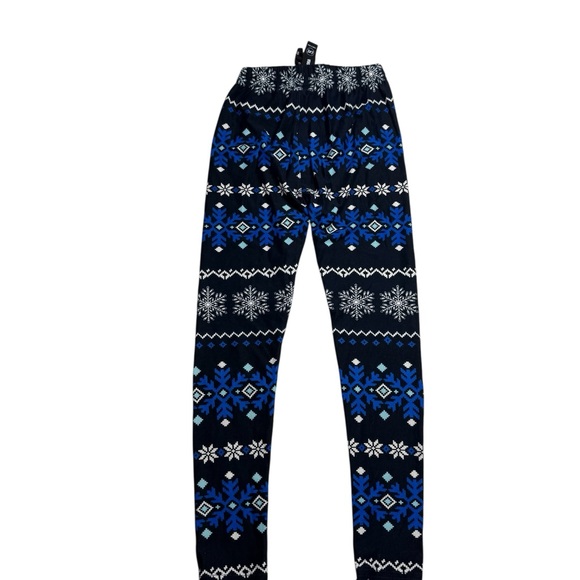 Agnes & Dora Kids Leggings Trio - Navy Blue, Brown, Multicolor Fair Isle L/XL - Picture 8 of 8
